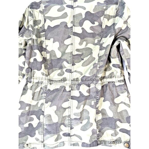 MIAMI Utility Jacket Womens L  Green Camouflage Safari Anorak Zip Up Military - Picture 7 of 13